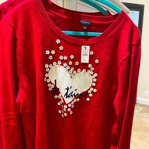 Nwt size xl Talbots heart sweater